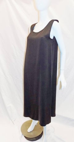 Zoran brown silk sleeveless long  dress