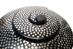 Patricia von Musulin hand signed sterling silver ebony  modernist brooch pin