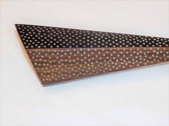 Rare Patricia von Musulin Vintage Ebony Brooch  with Dotted Silver Inlay
