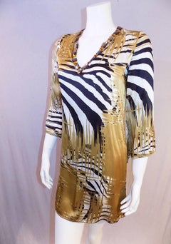 Marie France Van Damme Jeweled Bikini Coverup