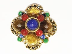 Jose & Maria Barrera semi precious stones vintage earrings