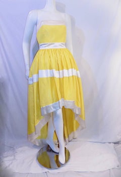 Escada silk  Corset  dress/ gown Yellow silk Taffeta SO PRETTY!!!