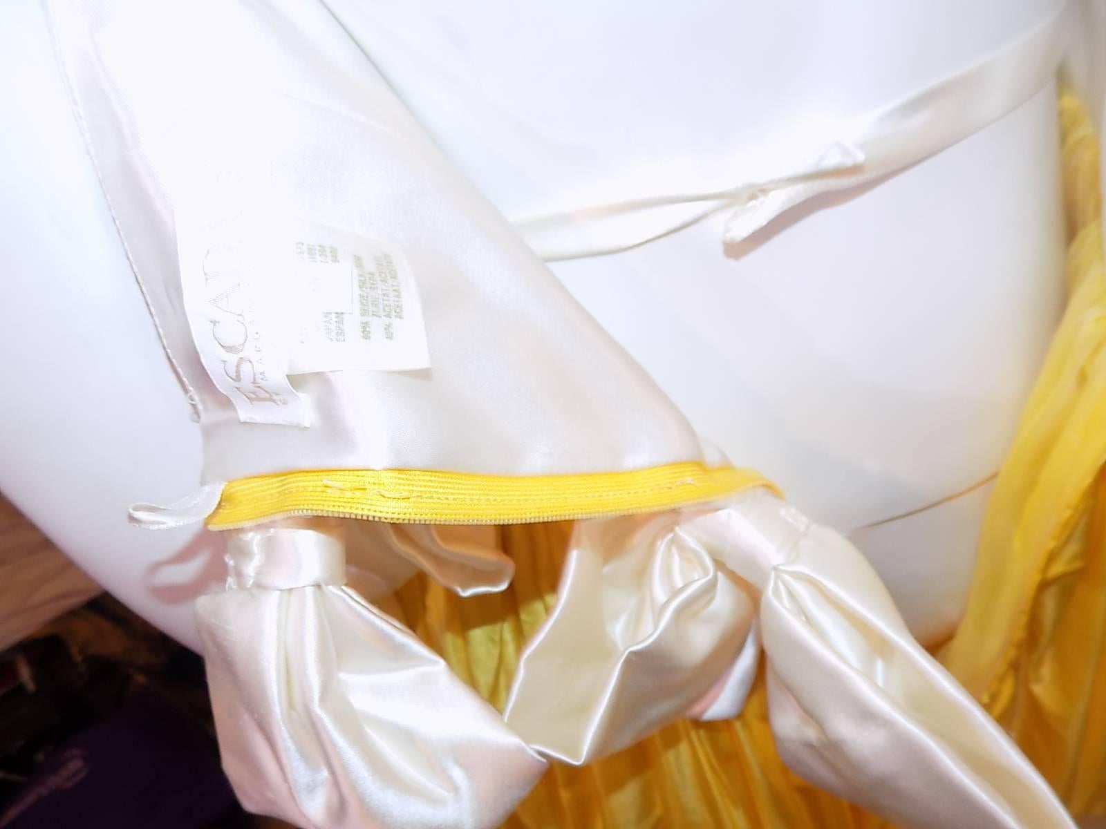 Escada silk  Corset  dress/ gown Yellow silk Taffeta SO PRETTY!!!  For Sale 2