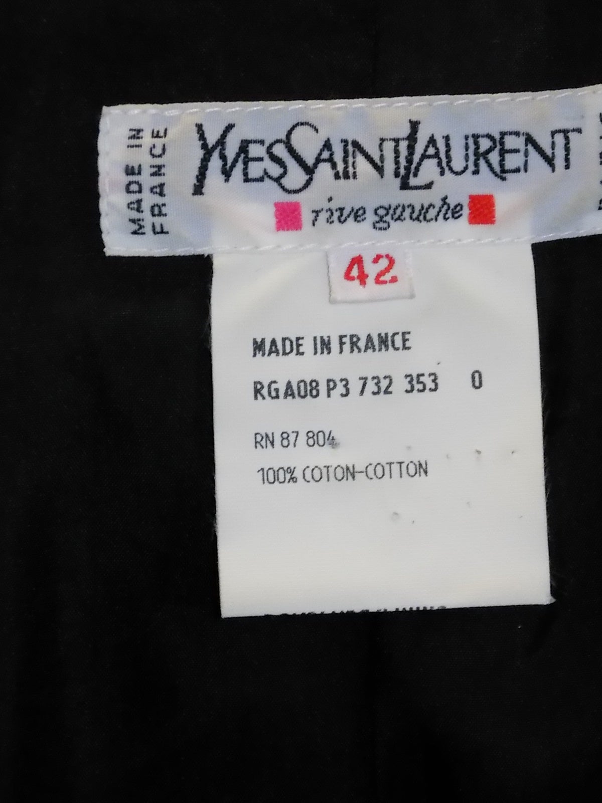Women's Yves Saint Laurent Rive Gauche Cotton  safari blazer/ short coat