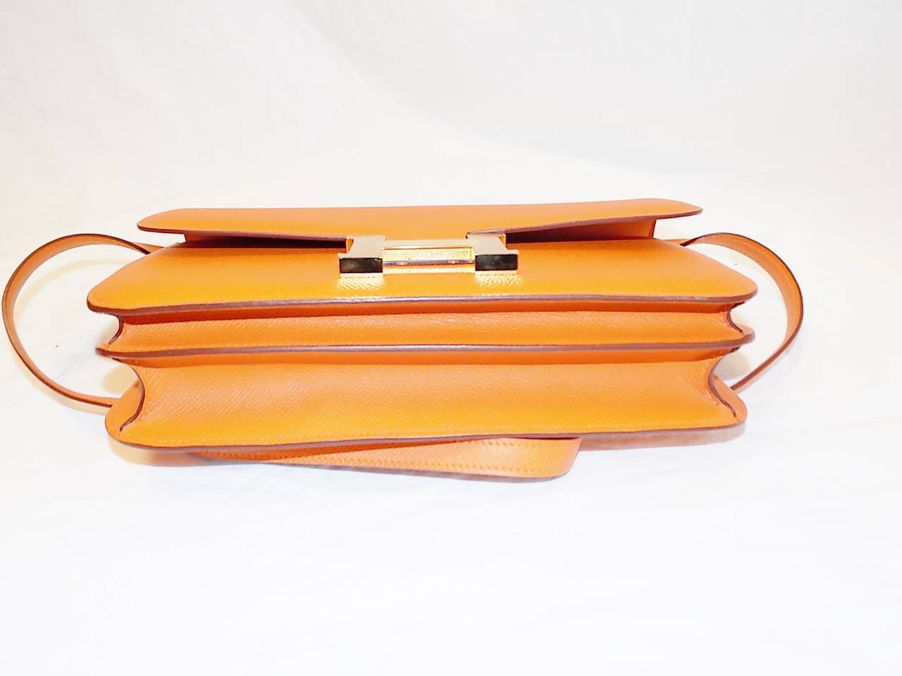 Hermes Constance Elan Swift Leather Bag in orange color. NEW! at 1stDibs