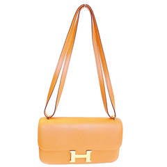Hermes Constance Elan Swift Leather Bag  in orange color. NEW!