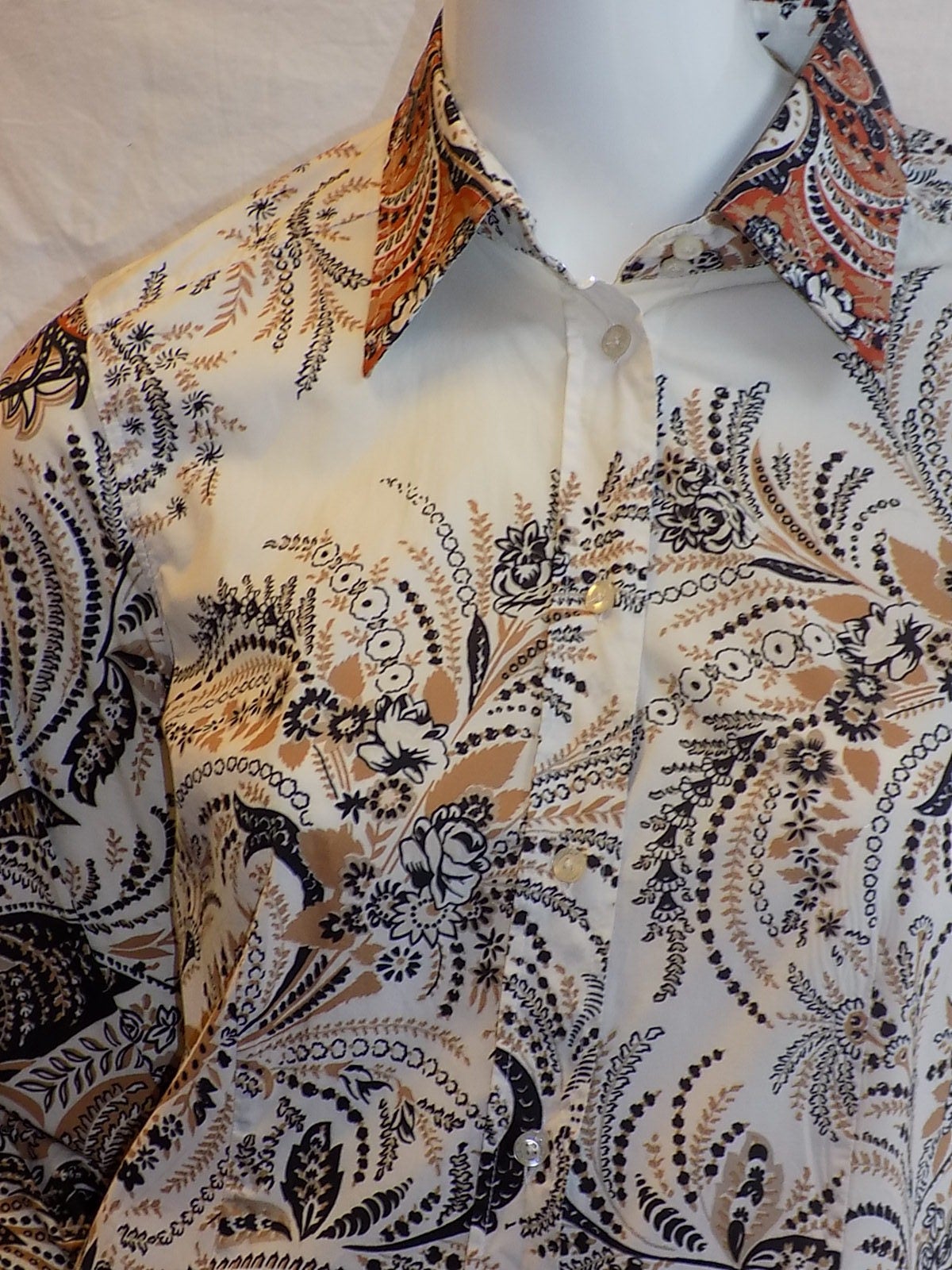 Women's Etro Print  Fitted Buttondown Cotton Shirt