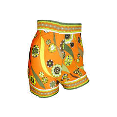 Emilio Pucci Vintage orange green shorts/ hot pants