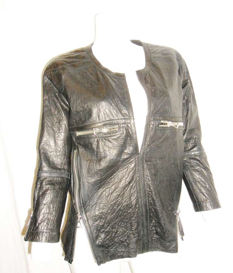 Isabel Marant  lambskin leather Biker tunic/ jacket New 2