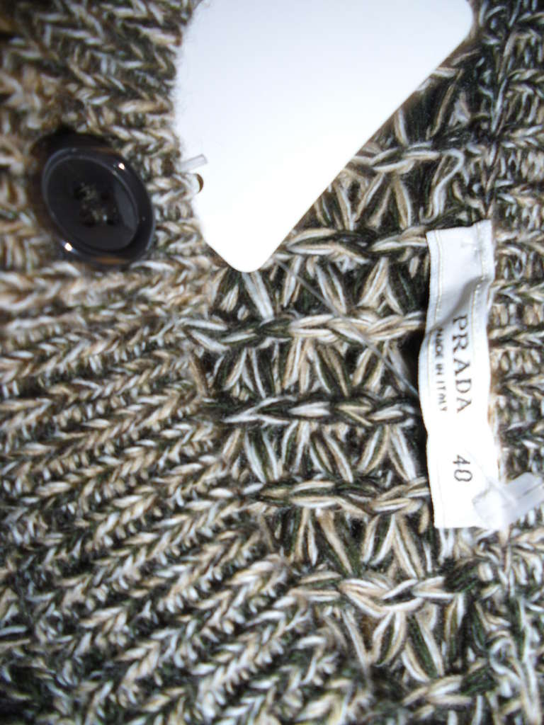 Prada cropped tweed knit  cardigan jacket jacket wool/ cashmere 1
