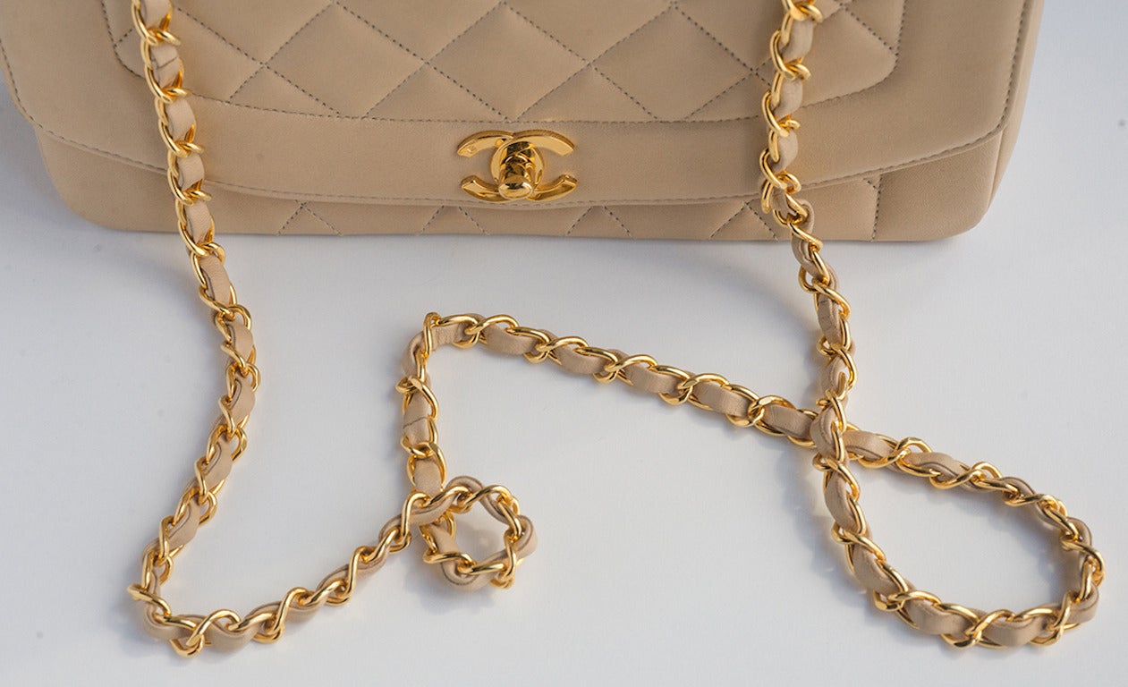 vintage cream chanel bag