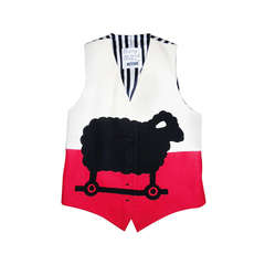 Vintage Moschino Black Sheep Toy  vest ! Spectacular!!