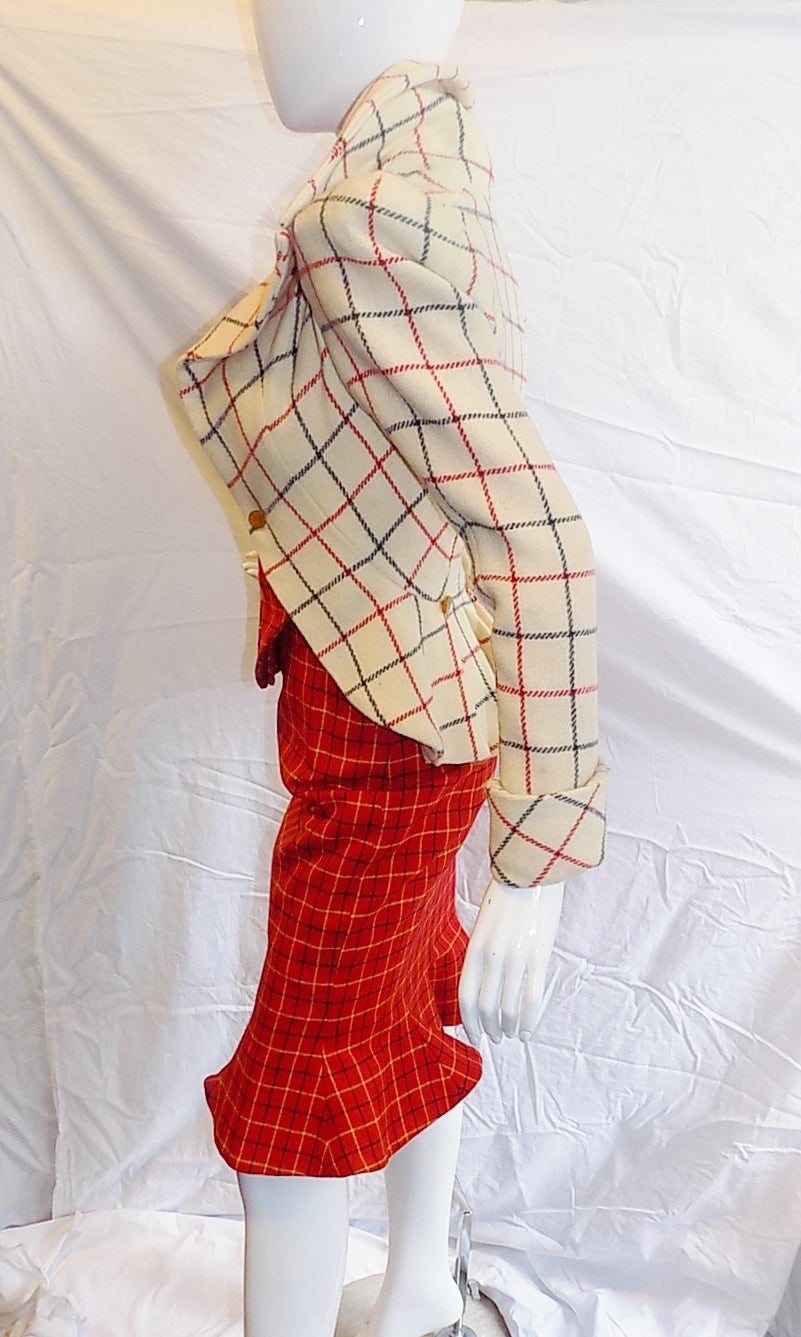 Vivienne Westwood "The Harris Tweed" collection 3 pc corset suit  Numbered RARE!