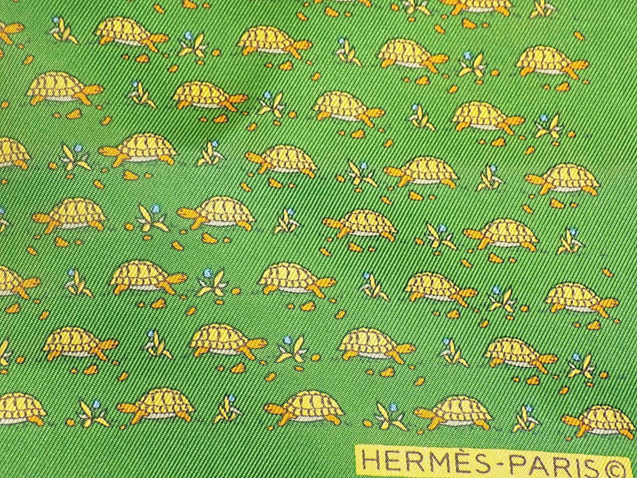 vintage hermes pocket square