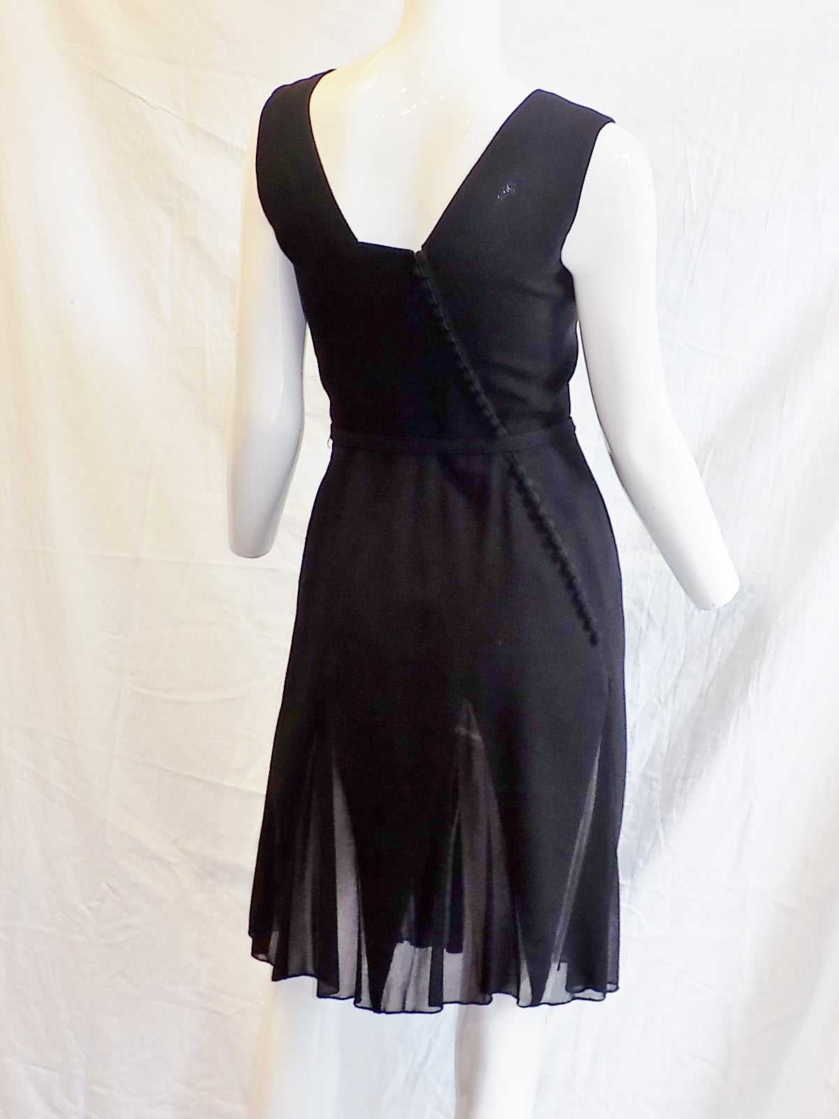 Chanel Haute Couture Black Cocktail Dress In Excellent Condition For Sale In New York, NY