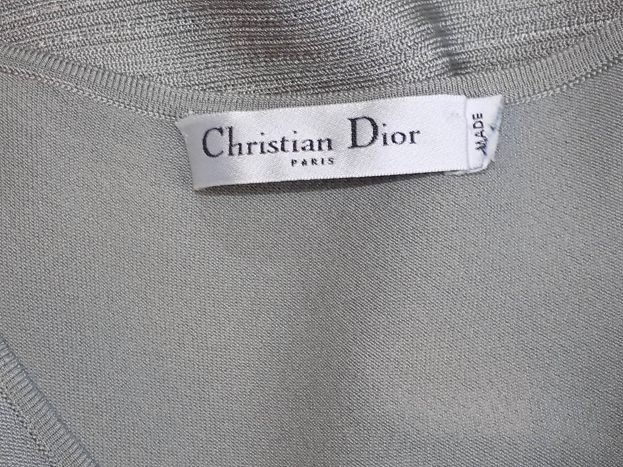 Christian Dior Silver Grey Bandage Cocktail Dress 1