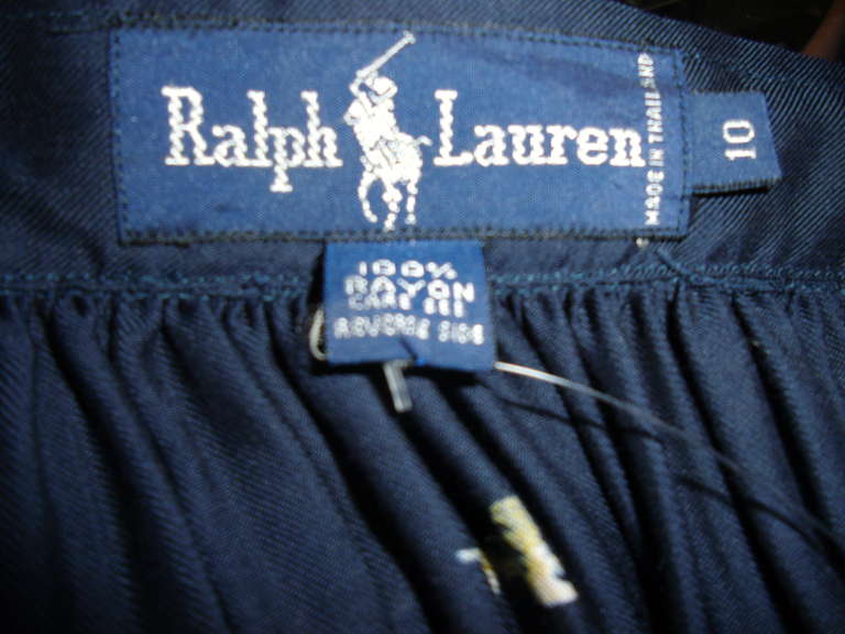Ralph Lauren Vintage hunting print wool long  skirt For Sale 3