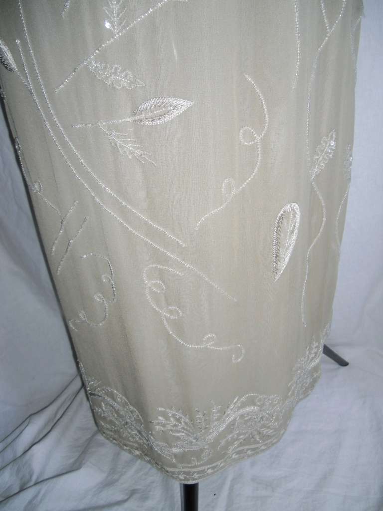 Giorgio Armani NWT long Embroidered and  Beaded Skirt In New Condition For Sale In New York, NY