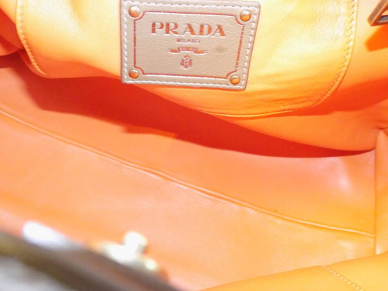 Women's Prada Deer skin Large Camel color Fringed  tote bag Collection winter 2014 NEW
