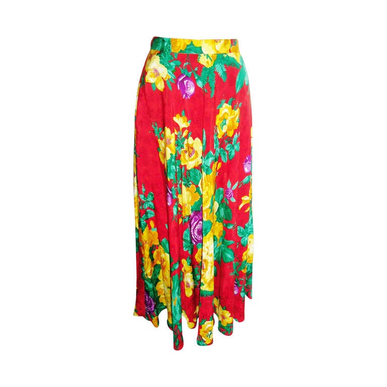 Ralph Lauren Vintage floral silk skirt