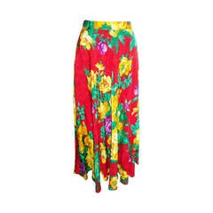 Ralph Lauren Retro floral silk skirt