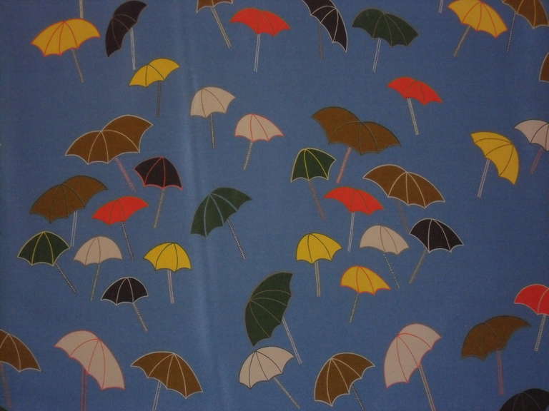Fendi oversized silk scarf shawl Umbrella print