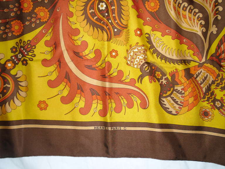 Hermes scarf Skyros  by Julia Abadie In Good Condition For Sale In New York, NY