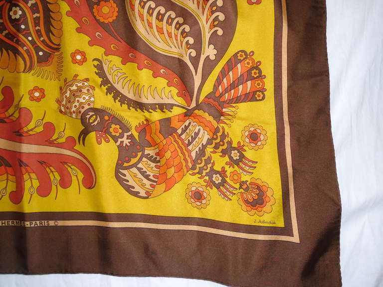 Women's Hermes scarf Skyros  by Julia Abadie For Sale