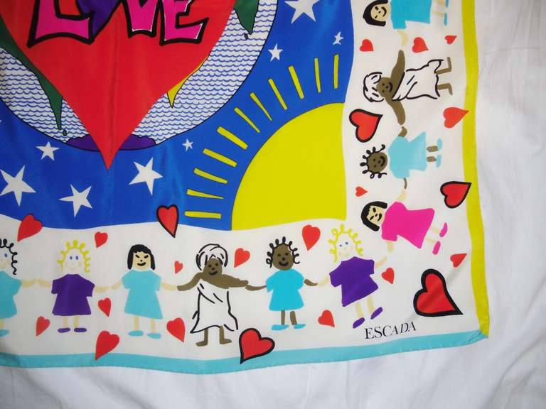 Esacada LOVE Scarf In New Condition In New York, NY