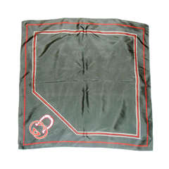 Vintage GUCCI silk logo scarf