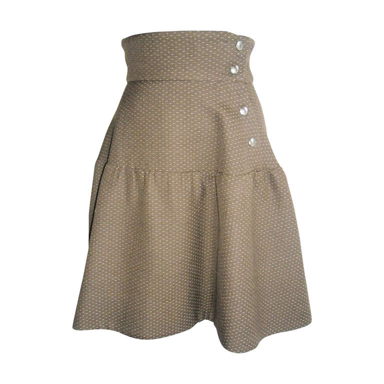 Marni Flounce high waisted wool skirt For Sale