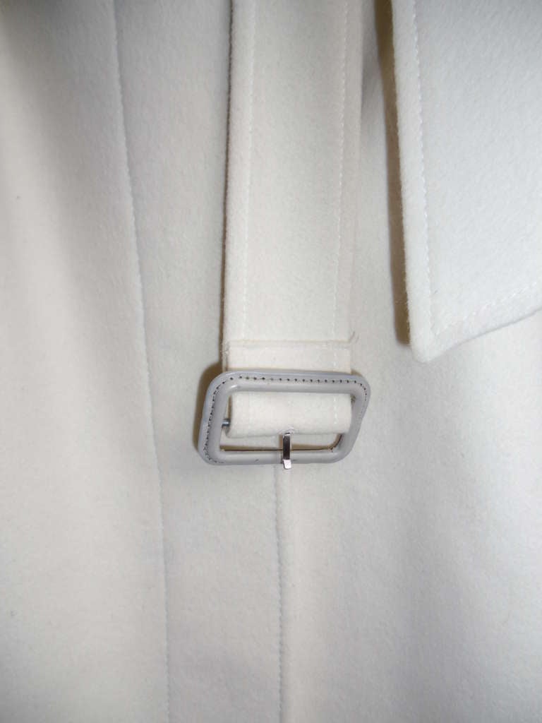 Scandalous Winter white  cashmere Burberry belted Coat 1