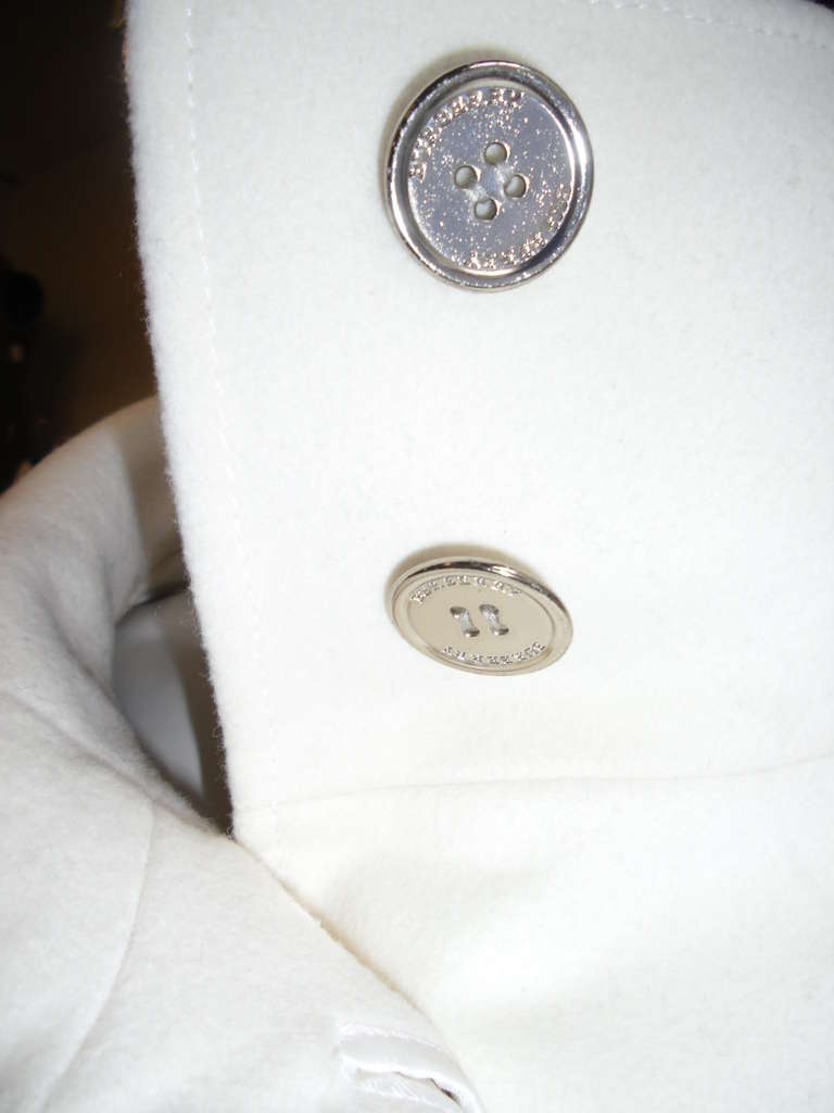 Scandalous Winter white  cashmere Burberry belted Coat 2