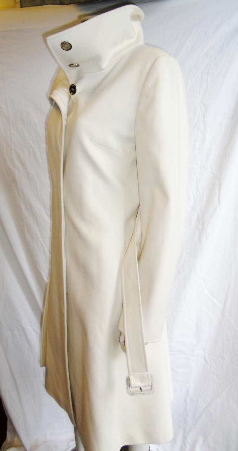 Women's Scandalous Winter white  cashmere Burberry belted Coat