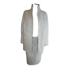 Ralph Rucci Chado Cashmere and Fur coat with skirt suit / ensamble