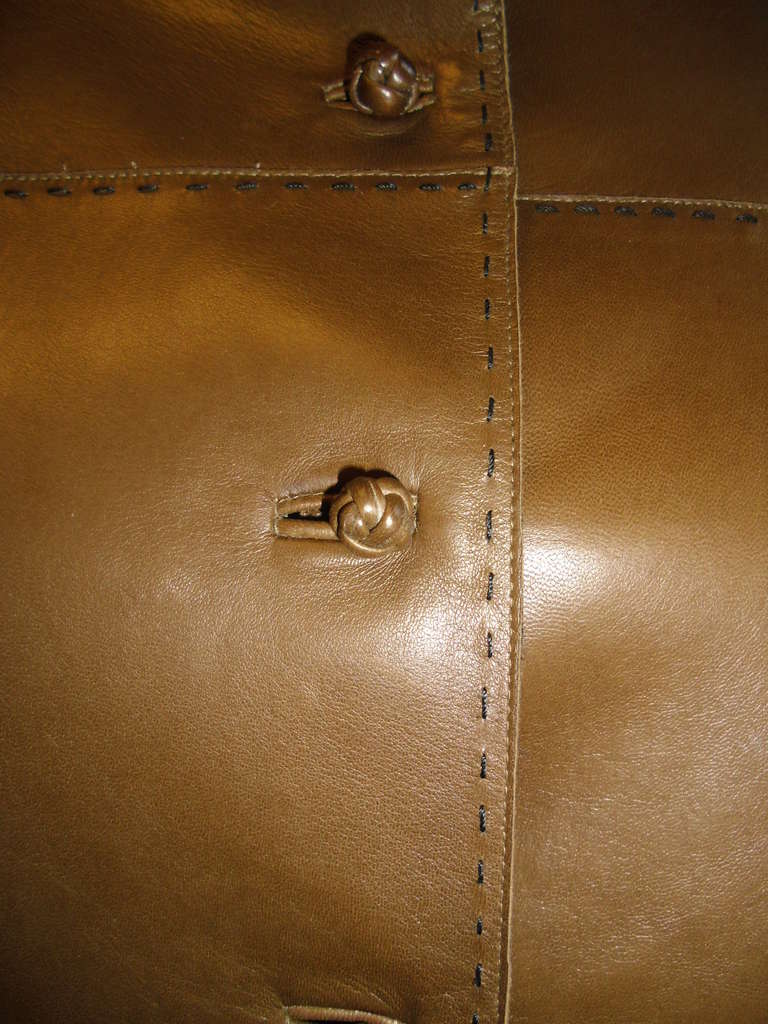 Women's Chado Ralp Rucci  Gorgeous Leather  Cognac Jacket