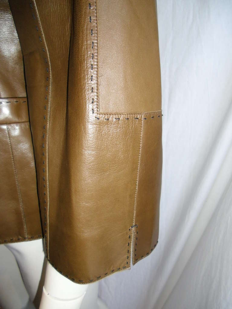 Chado Ralp Rucci  Gorgeous Leather  Cognac Jacket 2