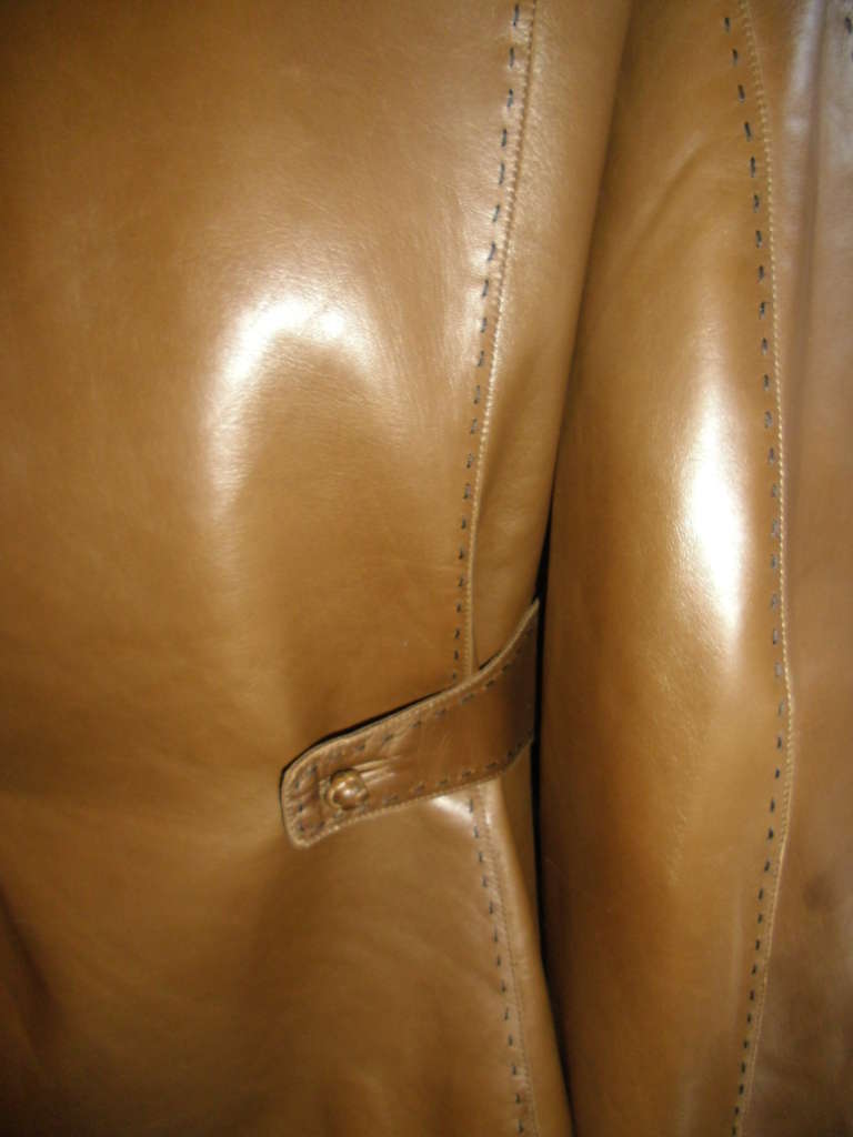 Chado Ralp Rucci  Gorgeous Leather  Cognac Jacket 4