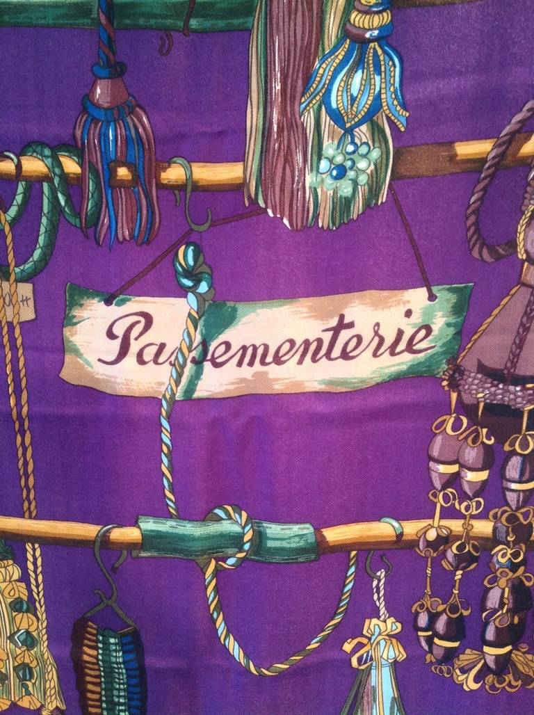 Hermes shawl entitled 'Passementerie' by Francoise Heron. In New Condition For Sale In New York, NY