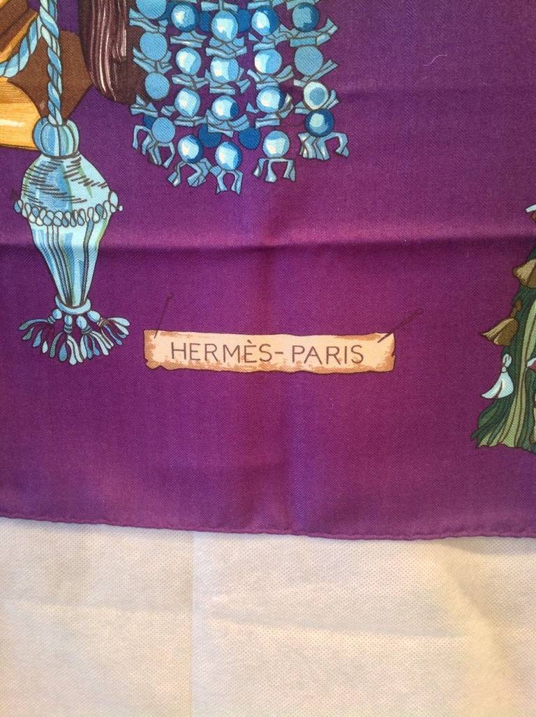 Women's Hermes shawl entitled 'Passementerie' by Francoise Heron. For Sale