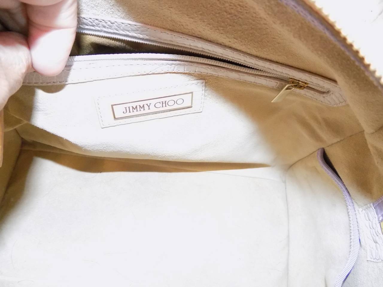Women's Jimmy Choo Ultimate Alligator Blush color top handle bag -purse 