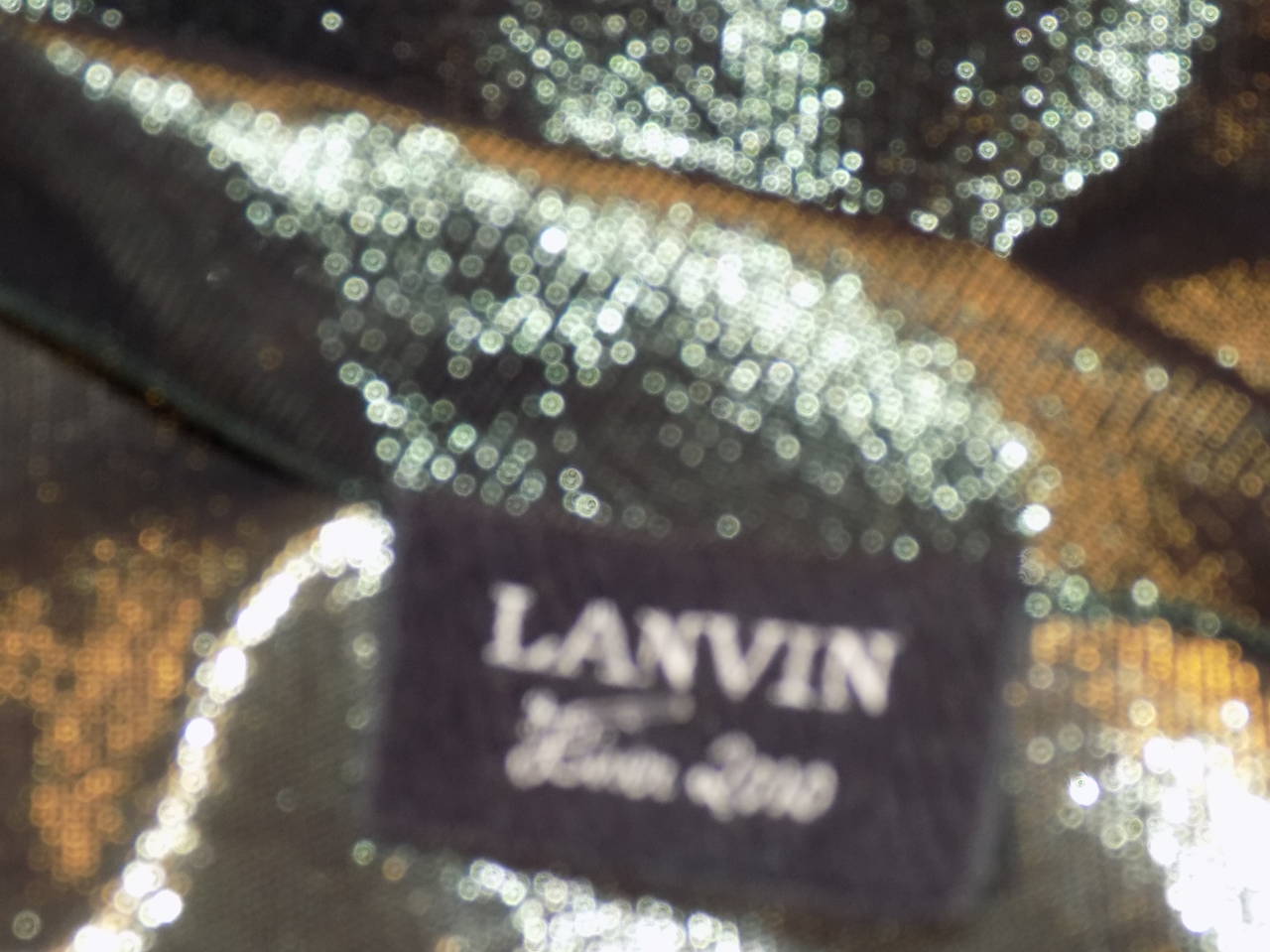Lanvin  cocktail dress in washed metallic fabric 2