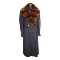 Manteau pour hommes Dunhill Tailors cisaillé  doublée de fourrure de vison  Daté de 1971