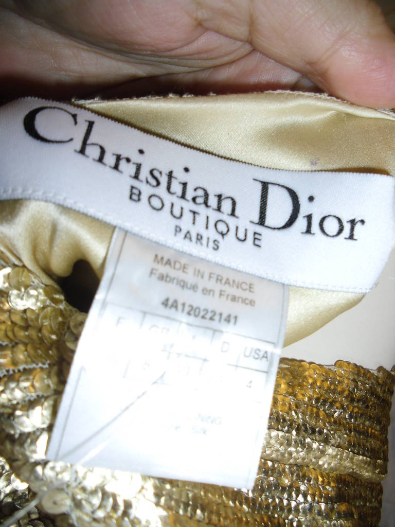 Christian Dior Flapper  Gold sequins bolero jacket Top For Sale 2