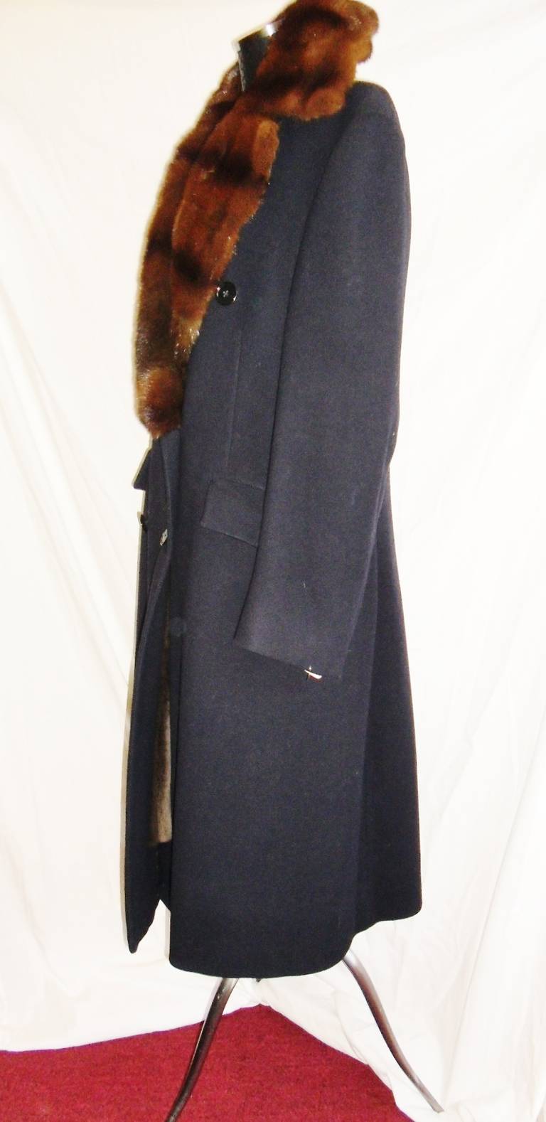Dunhill Tailors Mens Coat sheared  mink fur lined  Dated 1971 In Excellent Condition In New York, NY