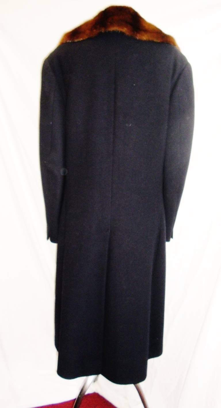 Men's Dunhill Tailors Mens Coat sheared  mink fur lined  Dated 1971