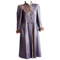 YVES SAINT LAURENT Beautiful  Leather  Fur Lined Vintage coat