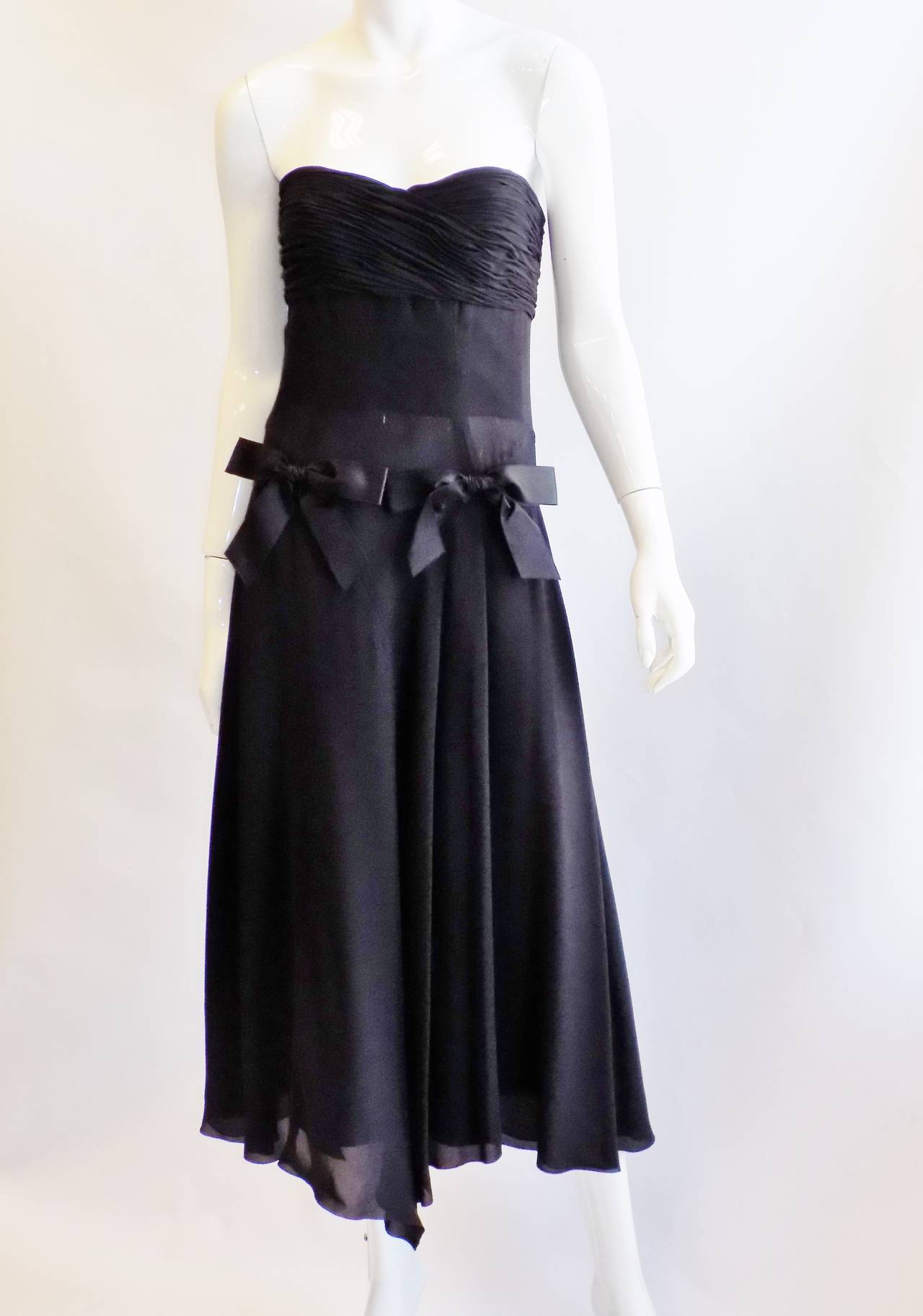 Chanel Elegant Black Evening Silk  dress 4