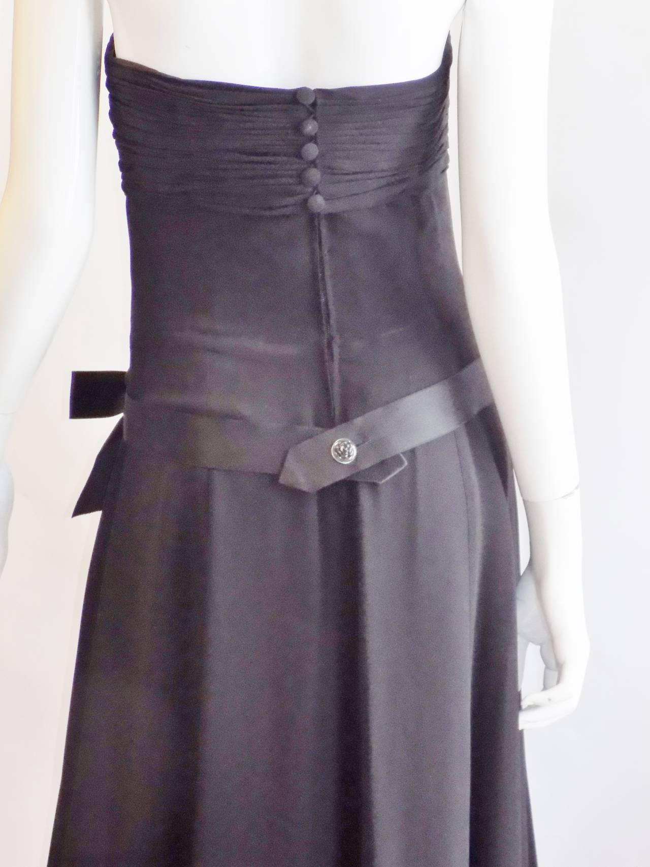 Women's Chanel Elegant Black Evening Silk  dress