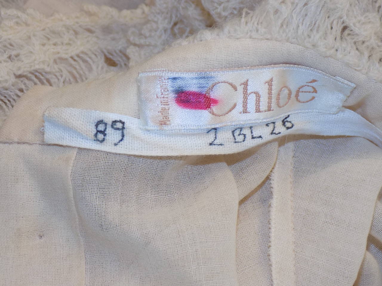 Vintage Chloe by Martine Sitbone  1989 rare  wool  dress with ruffles 4